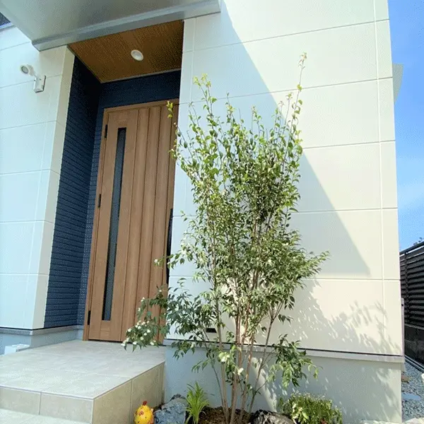 玄関前にお家の顔になるシンボルツリーを植えれるように花壇をつくりました(^-^)