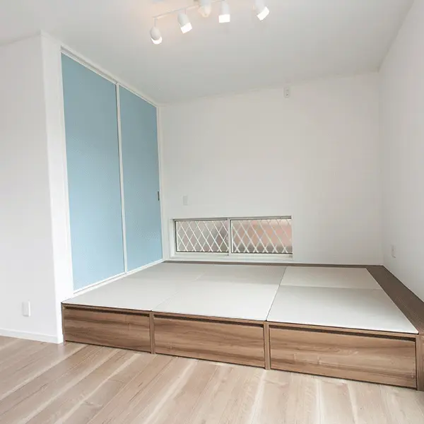 小上がり和室は、収納もできお部屋のアクセントにもなります。